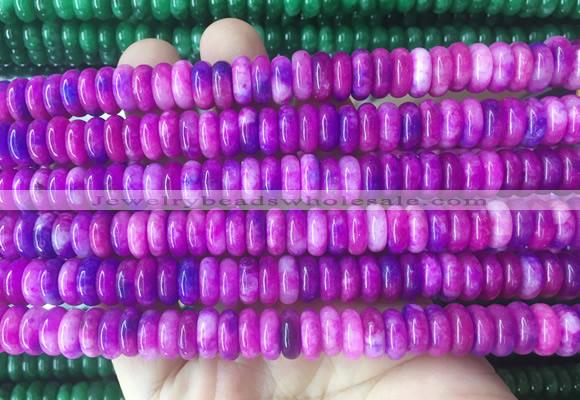 RBBS90 15 inches 4*10mm rondelle candy jade gemstone beads wholesale