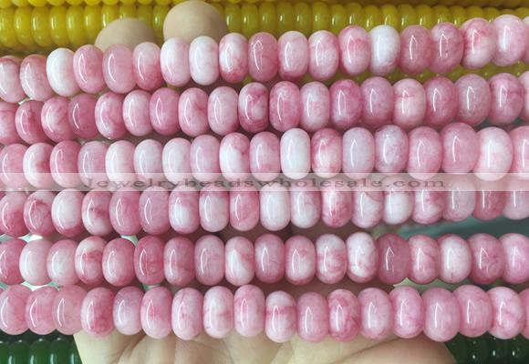 RBBS94 15 inches 6*10mm rondelle candy jade gemstone beads wholesale