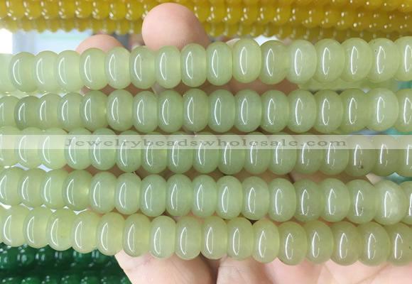 RBBS98 15 inches 6*10mm rondelle candy jade gemstone beads wholesale