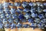 RGBS64 15 inches 14mm faceted star blue spot stone beads wholesale