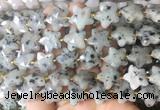 RGBS66 15 inches 14mm faceted star sesame Jasper beads wholesale