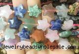RGBS73 15 inches 14mm faceted star colorful gemstone beads wholesale