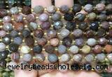 RIBS47 15 inches 6*8mm faceted rice American picture jasper beads wholesale