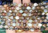 RIBS48 15 inches 6*8mm faceted rice Mexican crazy lace agate beads wholesale