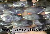 RIBS57 15 inches 14*40mm rice dogtooth amethyst gemstone beads wholesale