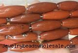 RIBS63 15 inches 14*40mm rice red jasper gemstone beads wholesale
