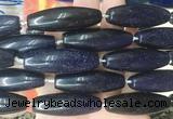 RIBS65 15 inches 14*40mm rice blue sandstone gemstone beads wholesale