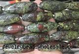 RIBS72 15 inches 14*40mm rice dragon blood jasper gemstone beads wholesale