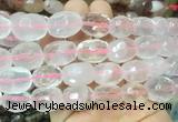 RQBS11 15 inches 12*16mm - 13*18mm faceted nuggets rose quartz beads