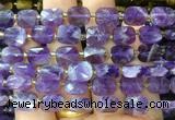 RTBS03 15 inches 8*10mm faceted rectangle amethyst beads wholesale