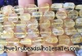 RTBS06 15 inches 8*10mm faceted rectangle citrine beads wholesale