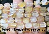 RTBS09 15 inches 8*10mm faceted rectangle yellow gum flower crystal beads wholesale