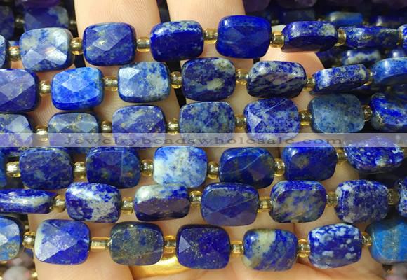 RTBS17 15 inches 8*10mm faceted rectangle Lapis lazuli beads wholesale