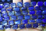 RTBS18 15 inches 8*10mm faceted rectangle Lapis lazuli beads wholesale
