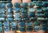 RTBS19 15 inches 8*10mm faceted rectangle apatite beads wholesale