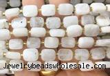 RTBS20 15 inches 8*10mm faceted rectangle white moonstone beads wholesale