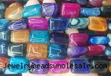 RTBS29 15 inches 15*20mm rectangle Agate gemstone beads wholesale
