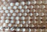 SEBS123 15 inches 6*9mm rice selenite gemstone beads wholesale