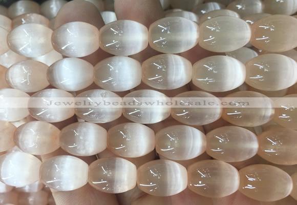 SEBS125 15 inches 10*14mm rice selenite gemstone beads wholesale