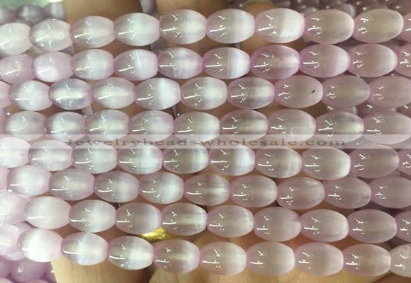 SEBS131 15 inches 6*9mm rice selenite gemstone beads wholesale