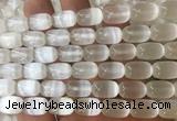 SEBS138 15 inches 8*12mm drum selenite gemstone beads wholesale