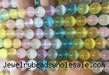 SEBS141 15 inches 8mm round colorful selenite gemstone beads wholesale