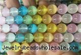 SEBS142 15 inches 10mm round colorful selenite gemstone beads wholesale