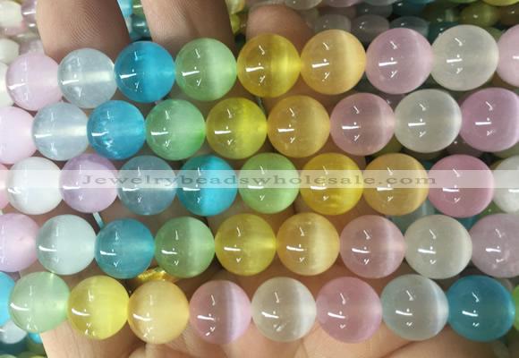 SEBS142 15 inches 10mm round colorful selenite gemstone beads wholesale