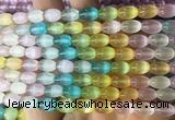 SEBS143 15 inches 6*9mm rice colorful selenite gemstone beads wholesale