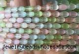 SEBS150 15 inches 6*9mm rice colorful selenite gemstone beads wholesale
