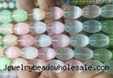 SEBS152 15 inches 10*14mm rice colorful selenite gemstone beads wholesale
