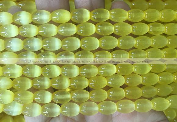 SEBS71 15 inches 6*9mm rice selenite gemstone beads wholesale