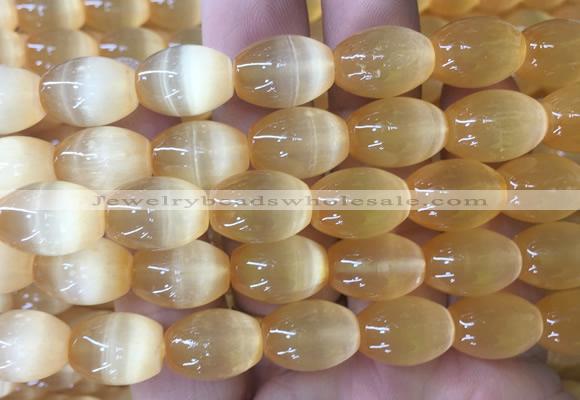 SEBS80 15 inches 10*14mm rice selenite gemstone beads wholesale