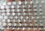 SEBS85 15 inches 6*9mm rice selenite gemstone beads wholesale