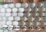 SEBS88 15 inches 8*12mm drum selenite gemstone beads wholesale