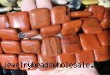 SRBS05 15 inches 20mm square red jasper gemstone beads wholesale