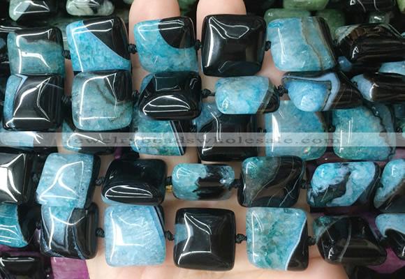 SRBS23 15 inches 18*18mm square Agate gemstone beads wholesale