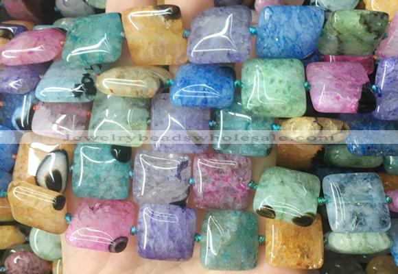 SRBS27 15 inches 18*18mm square Agate gemstone beads wholesale