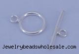 SSC01 5pcs 8mm donut 925 sterling silver toggle clasps