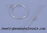 SSC02 5pcs 16mm donut 925 sterling silver toggle clasps