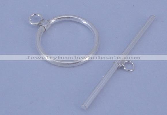 SSC02 5pcs 16mm donut 925 sterling silver toggle clasps