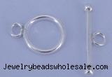 SSC03 5pcs 10mm donut 925 sterling silver toggle clasps