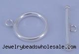 SSC05 5pcs 16mm donut 925 sterling silver toggle clasps