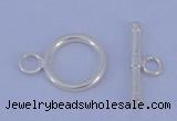 SSC10 5pcs 12mm donut 925 sterling silver toggle clasps