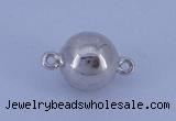 SSC107 5pcs 8mm round 925 sterling silver magnetic clasps