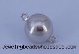 SSC108 5pcs 10mm round 925 sterling silver magnetic clasps
