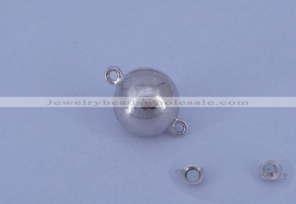 SSC108 5pcs 10mm round 925 sterling silver magnetic clasps