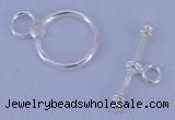 SSC11 5pcs 12mm donut 925 sterling silver toggle clasps