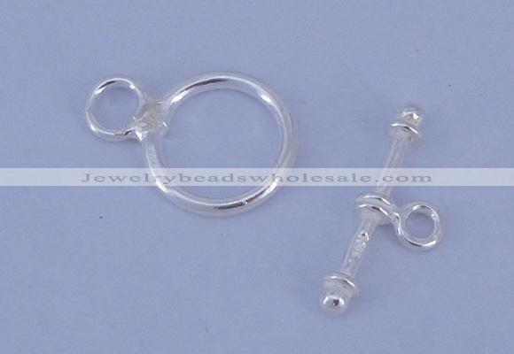 SSC11 5pcs 12mm donut 925 sterling silver toggle clasps