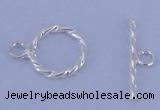 SSC17 5pcs 8.5mm donut 925 sterling silver toggle clasps